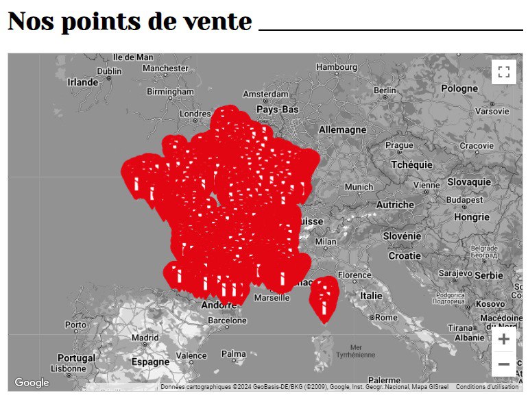 kiosques plan carte interactive points de vente